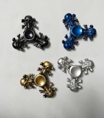 3 Metal Skulls Fidget Spinner