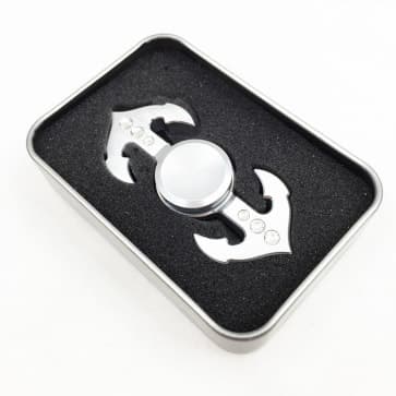 Anchor Shaped Jewel Studded Fidget Spinner