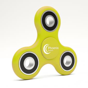 Phoenix Spinners Tri Spinner Fidget Toy Yellow