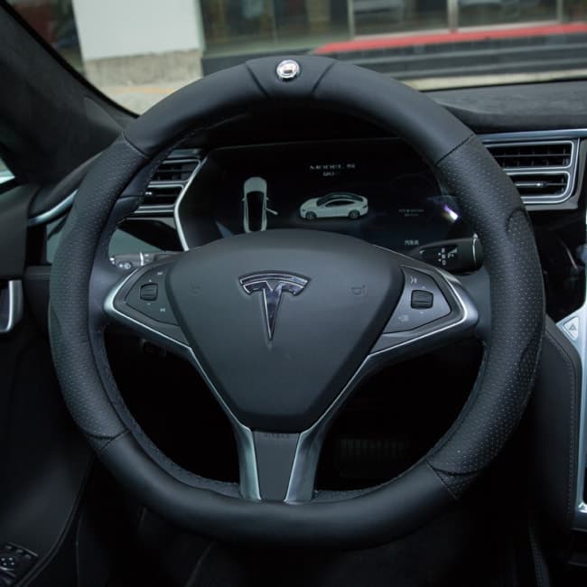 Tesla Easy Grip Leather Steering Wheel Cover Tech Import World