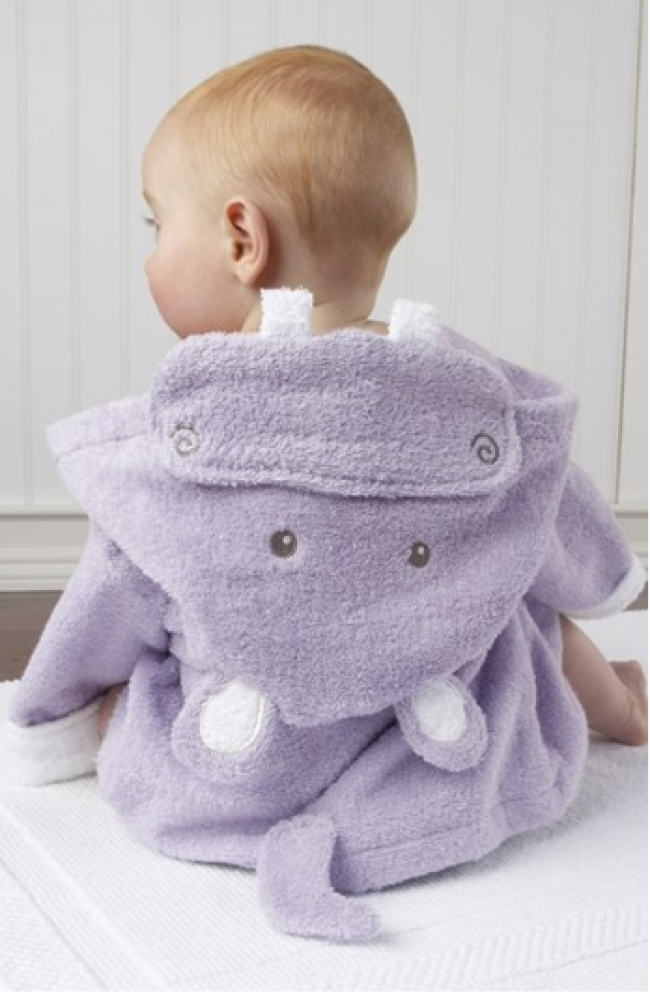 Baby Aspen Hugalotamus Hooded Hippo Robe Tech Import World